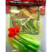 Виброхвост MANNS Spirit салатовый с зеленой спинкой и красным хвостом