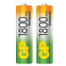 Батарейки аккумуляторные GP (АА) Ni-Mh 1800 mAh 2 шт 180AAHC-2DECRC2 (454107) (1)