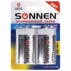 Батарейки алкалиновые Sonnen Alkaline LR20 (D) 2 шт 451091 (4)