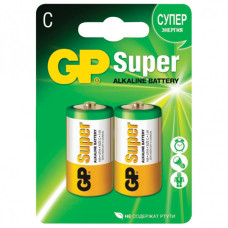 Батарейки алкалиновые GP Super LR14 (С) 2 шт 14A-2CR2 (2)