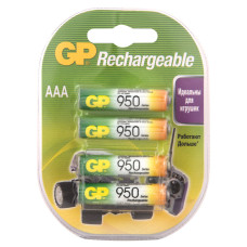 Батарейки аккумуляторные GP (AAA) Ni-Mh 950 mAh 4 шт (450442) (1)