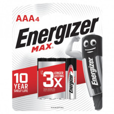 Батарейки алкалиновые Energizer Max LR03 (AAA) 4 шт E300157304