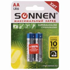 Батарейки алкалиновые Sonnen Super Alkaline LR6 (АА) 2 шт 451093 (12)