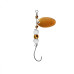 Мини блесна вертушка Premier Fishing Micro-spini 2г, цвет ОЧ оранжевый-черный
