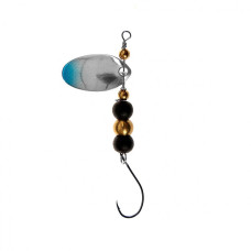 Мини блесна вертушка Premier Fishing Micro-spini 2г, цвет СГ серебро-голубой
