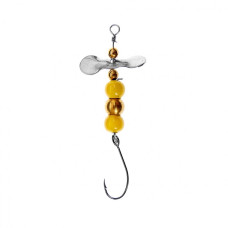 Мини блесна вертушка Premier Fishing Micro-turbo 1,8г, цвет ТЖ желтые шарики