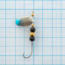 Мини блесна вертушка Premier Fishing Micro-spini 2г, цвет СГ серебро-голубой