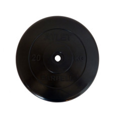 Блин для штанги обрезиненный MB Atlet d-26 20кг