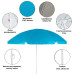 Зонт от солнца A0012S 160 см голубой