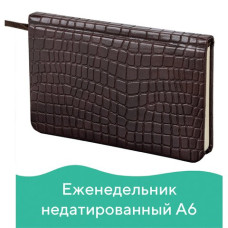 Еженедельник недатированный А6 Brauberg Alligator 64 листа 126183 (2)