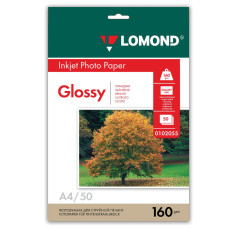 Фотобумага для струйной печати Lomond А4 160 г/м2 50 листов односторонняя глянцевая 0102055 (1)