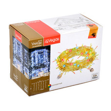 Уличная светодиодная гирлянда (мультиколор) Vegas Занавес 192 LED, 6 нитей, 1х4 м, 24V 55095