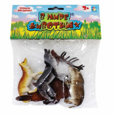 Набор фигурок 1TOY В мире животных Дикие животные России 5 шт Т53848 (4)