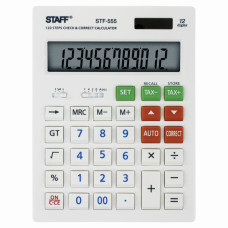 Калькулятор настольный Staff STF-555-White 12 разрядов 250305