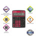Калькулятор настольный Brauberg Extra Color-12-BKWR 12 разрядов 250479 (1)