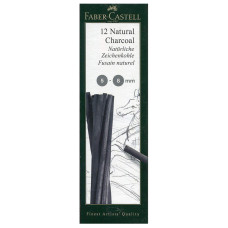 Уголь натуральный для рисования Faber Castell Pitt 5-8 мм 12 шт 129298
