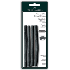 Уголь натуральный для рисования Faber-Castell круглое сечение 4 шт 129498