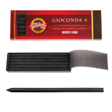 Графитовые стержни KOH-I-NOOR Gioconda черные 6 шт 4345002004PK