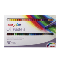 Пастель масляная художественная Pentel Oil Pastels 50 цветов круглое сечение PHN4-50/181304 (1)