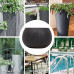 Кашпо для цветов Beton Bowl DKB290-B411 чёрный 2 предмета 3,9л
