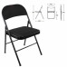 Стул складной BRABIX Golf Plus CF-003 КОМФОРТ, чёрный каркас, чёрная ткань, 532889 (1)