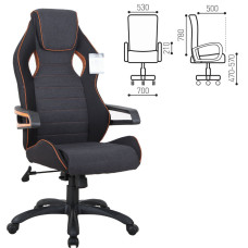 Кресло компьютерное Brabix Techno Pro GM-003 ткань серое 531813 (1)