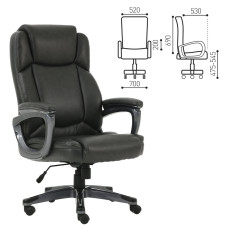 Кресло руководителя Brabix Premium Favorite EX-577 кожа серое 531935 (1)