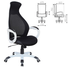 Кресло компьютерное Brabix Premium Genesis EX-517 сетка/ткань черное 531573 (1)