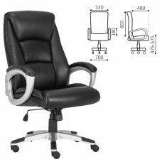 Кресло руководителя Brabix Premium Grand EX-501 кожа черное 531950 (1)