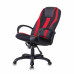 Кресло компьютерное Бюрократ Viking-9/BL+RED экокожа/ткань, черно-красное