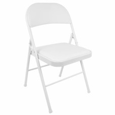 Стул складной BRABIX Golf Plus CF-003 КОМФОРТ, белый каркас, кожзам белый, 532888 (1)