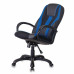 Кресло компьютерное Бюрократ Viking-9/BL+BLUE экокожа/ткань, черно-синее