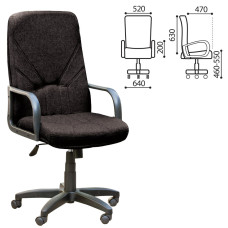 Кресло офисное Менеджер ткань черное С-11 В-14 (1)