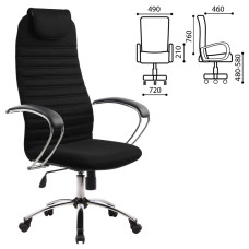 Кресло офисное Metta BK-10CH ткань/сетка, черное