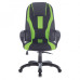 Кресло компьютерное Brabix Premium Rapid GM-102 до 180 кг экокожа/ткань черно-зеленое 532419 (1)
