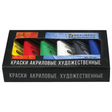 Краски акриловые художественные Brauberg Art Classic 6 цветов по 75 мл 191121 (1)