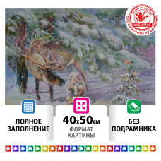 Алмазная мозаика 40х50 см Остров Сокровищ Девочка в лесу без подрамника 662578 (1)