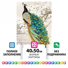 Алмазная мозаика 40х50 см Остров Сокровищ Павлин без подрамника 662411 (1)