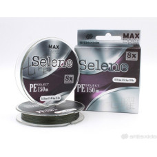 Шнур плетеный Shii Saido Selene 8X, 150 м, 0,128 мм, до 5,44 кг, mosgreen SBLS150-8X-12