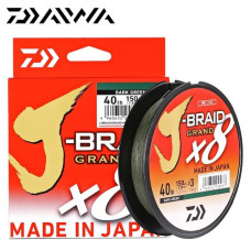Леска плетеная Daiwa J-Braid Grand X8 135м 0.24мм светло-серый
