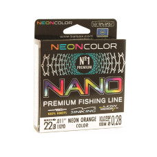 Леска Balsax Nano Neon Orange Box 100м 0,28 (10,0кг)