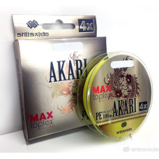 Шнур плетеный Shii Saido Akari 4X, 150 м, 0,185 мм, до 7,25 кг, yellow SBLA150-4X-18