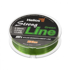 Леска Helios Strong Line 0,28мм 100м Dark Green Nylon HS-SLG-28/100