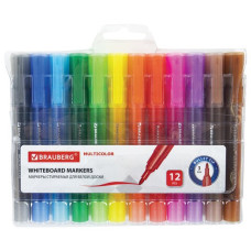 Маркеры для доски Brauberg Multicolor 3 мм 12 цветов 152121 (2)