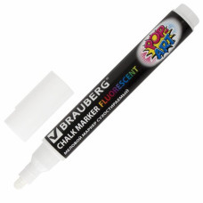 Маркер меловой Brauberg Pop-Art 5 мм белый 151527 (8)