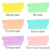 Набор текстовыделителей Brauberg Delta Pastel 1-5 мм 6 цветов 151736 (2)