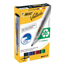 Маркеры для доски Bic Velleda линия 1,5-5 мм 4 цвета 904941