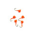 Мормышка вольфрам Яман Шар с ушками, р.3, 0,30 г, цвет оранж. (5 шт.) Я-МР1478