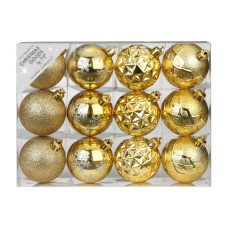 Набор ёлочных шаров INGE'S Christmas Decor 81195G001 d 6 см, золото (12 шт)