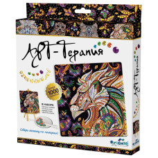 Алмазная мозаика Origami Арт-Терапия Огненный Лев 20х20 см 03216